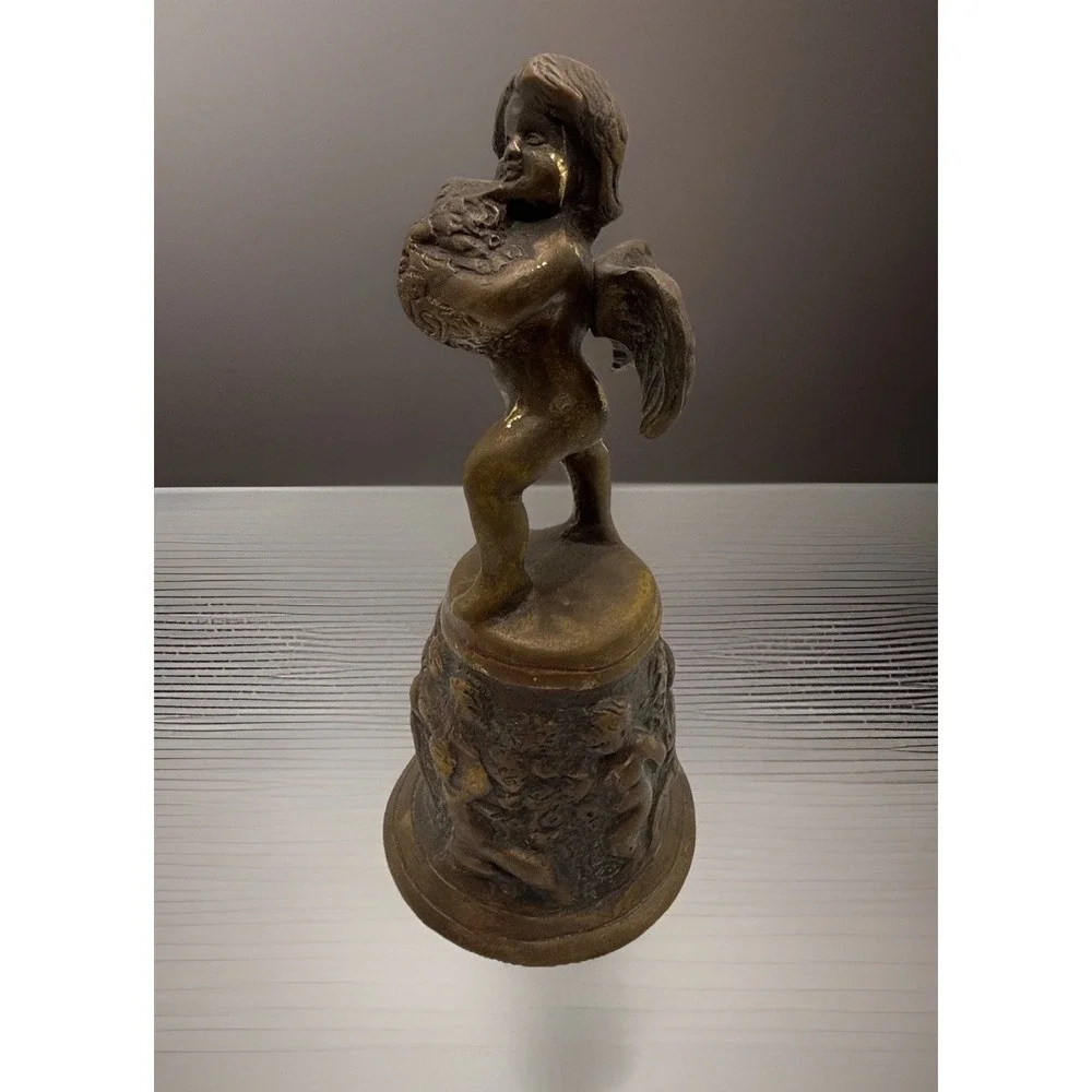 Clifton Forge Vintage Solid Brass Cherub Bell Rare